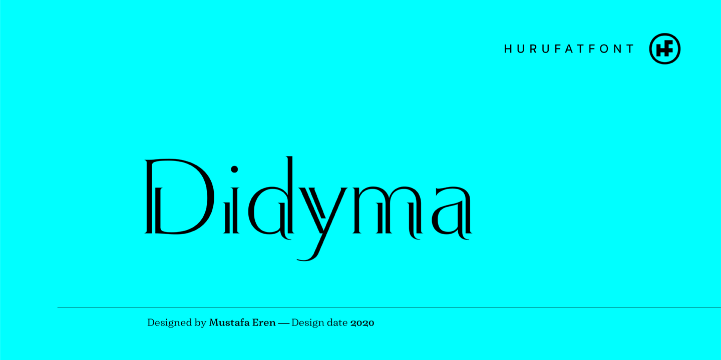 Пример шрифта Didyma